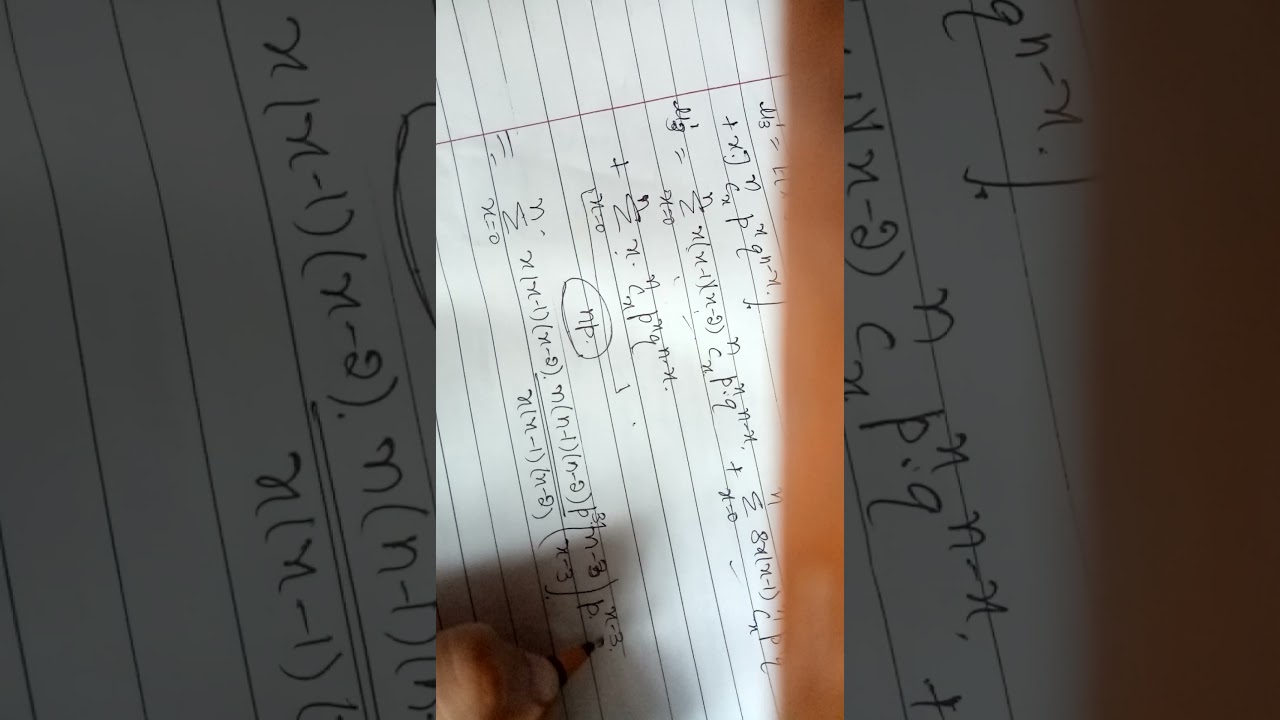 Moment's of Binomial distribution (3rd and 4th moments about origin and central moments)