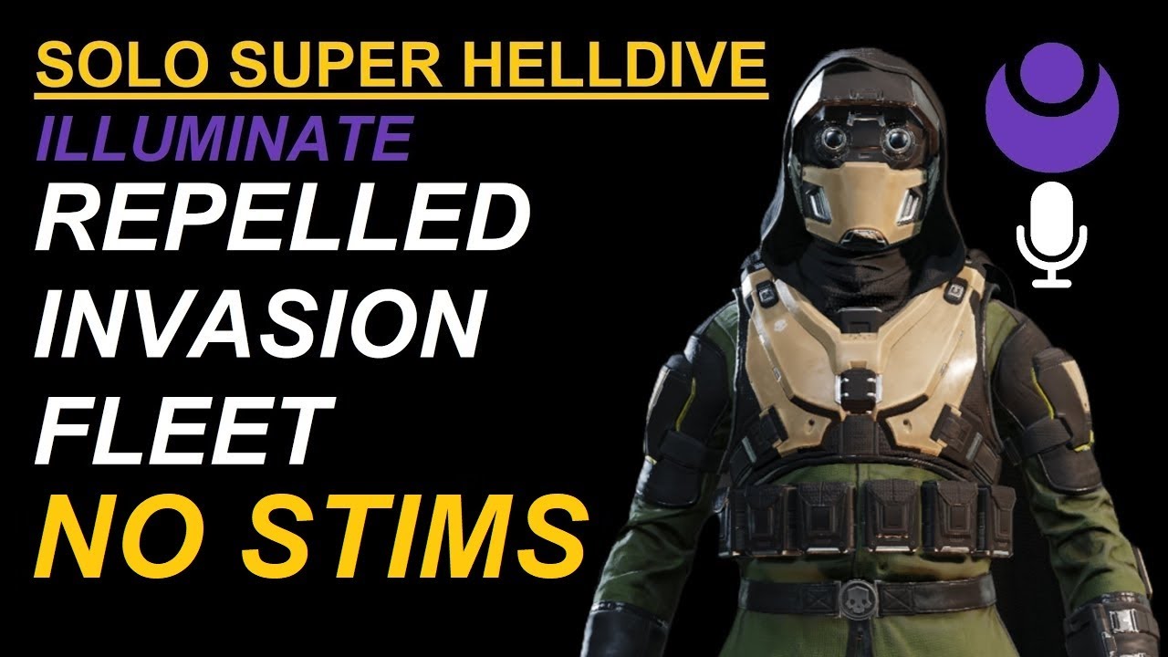 Helldivers 2. СОЛО. БЕЗ СТИМУЛЯТОРОВ. Без смертей. Отражение вторжения флота. Супер-адский дайв.