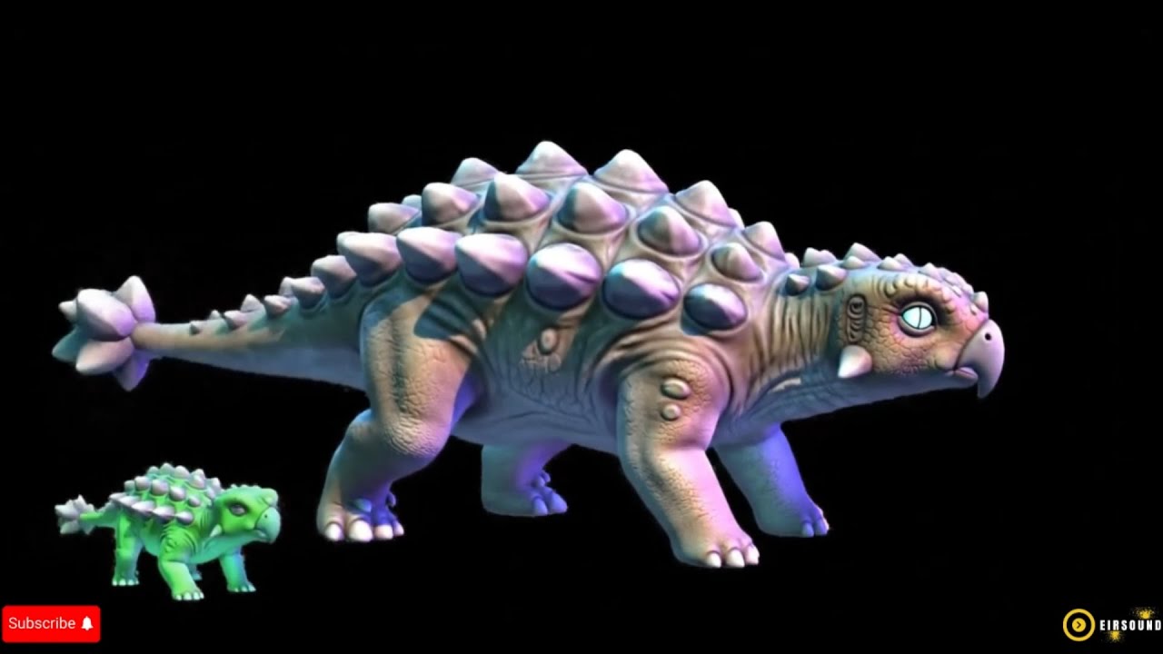 Colorful Virtual 3D Hologram Video of Dinosaurs - Stegosaurus, Tyrannosaurus, Velociraptor