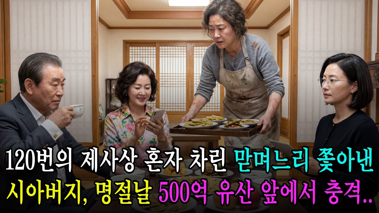 10년간 제사상 혼자 차린 맏며느리 쫓아낸 시아버지, 명절날 500억 유산 앞에서 사색된 이유... | 오디오드라마 가족사연 감동사연 반전사연 복수사연 통쾌사연 실제사연