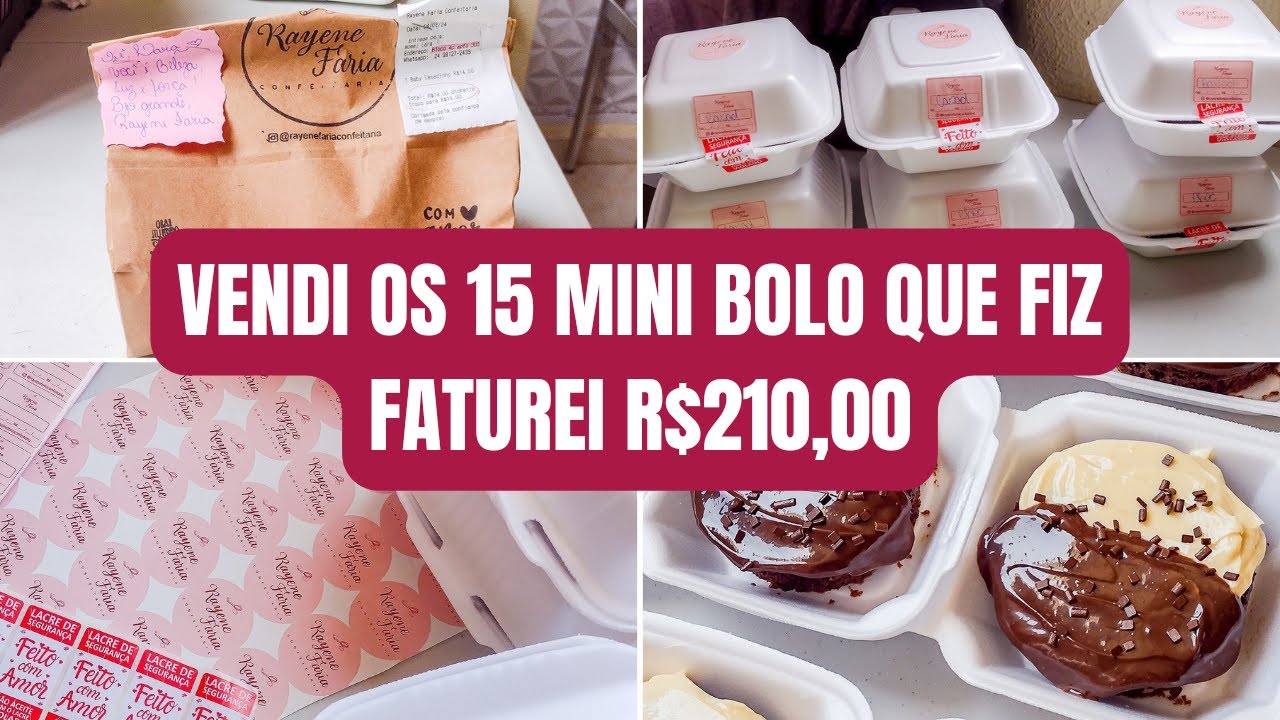 Vendi os 15 bolos que fiz pelo whatsapp, faturei 210,00 reais #confeitariaemcasa #deliverydedoces