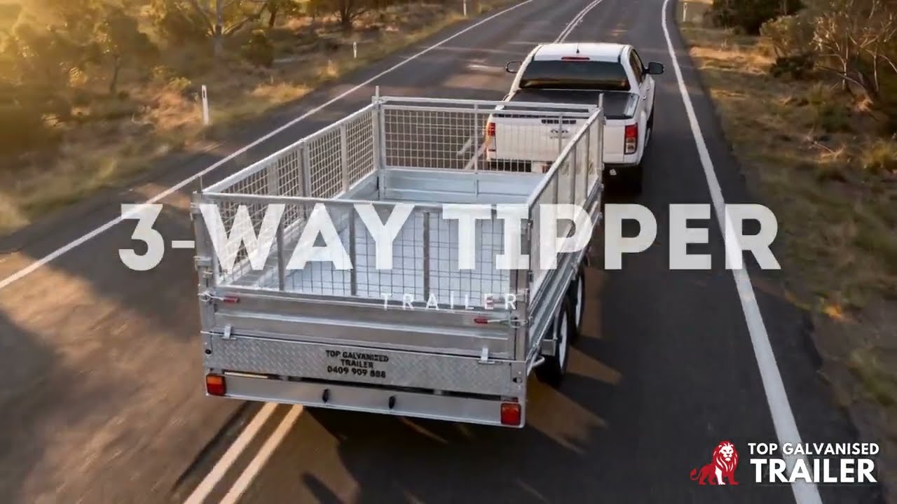 3 Way Hydraulic Tipper Trailer | Tip Left, Right & Rear | Top Galvanised Trailer