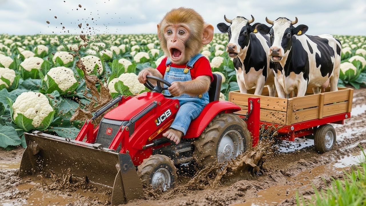 Baby monkey Bon Bin fishing runner duckling cat crocodiles Transfiguration Animal Islands