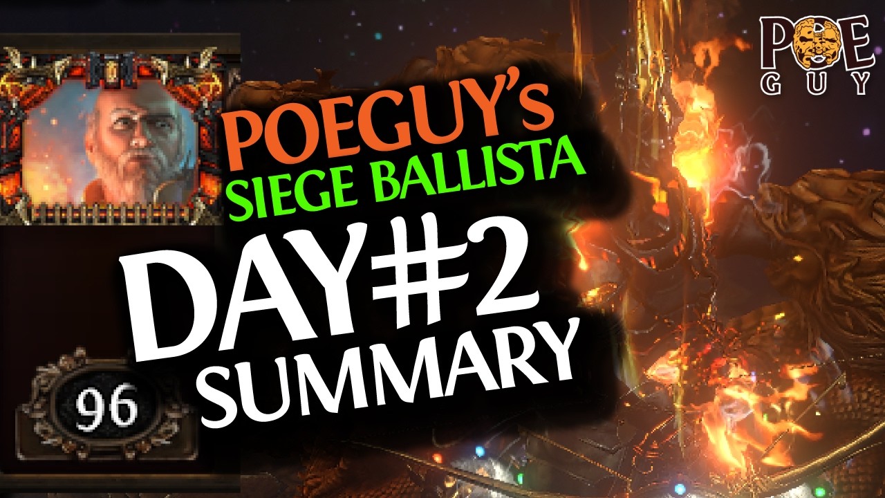 MY SIEGE BALLISTA BUILD - DAY 2 SUMMARY // Showcase + My Upgrades for day 2 [ PoE - Mirage League ]