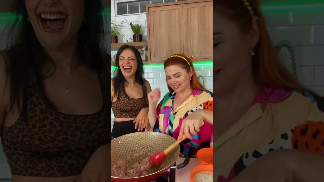 Divertida Live parte 2 - Chef fazendo Risoto de Camarao com amigos