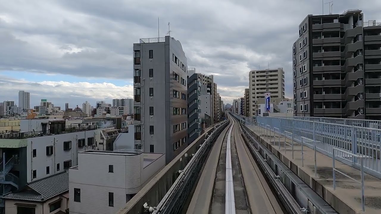 【4K ASMR】Nippori Toneri Liner Train Front View Pt.1 | 日暮里舎人ライナー前面展望台 | Japan Ninja Travel