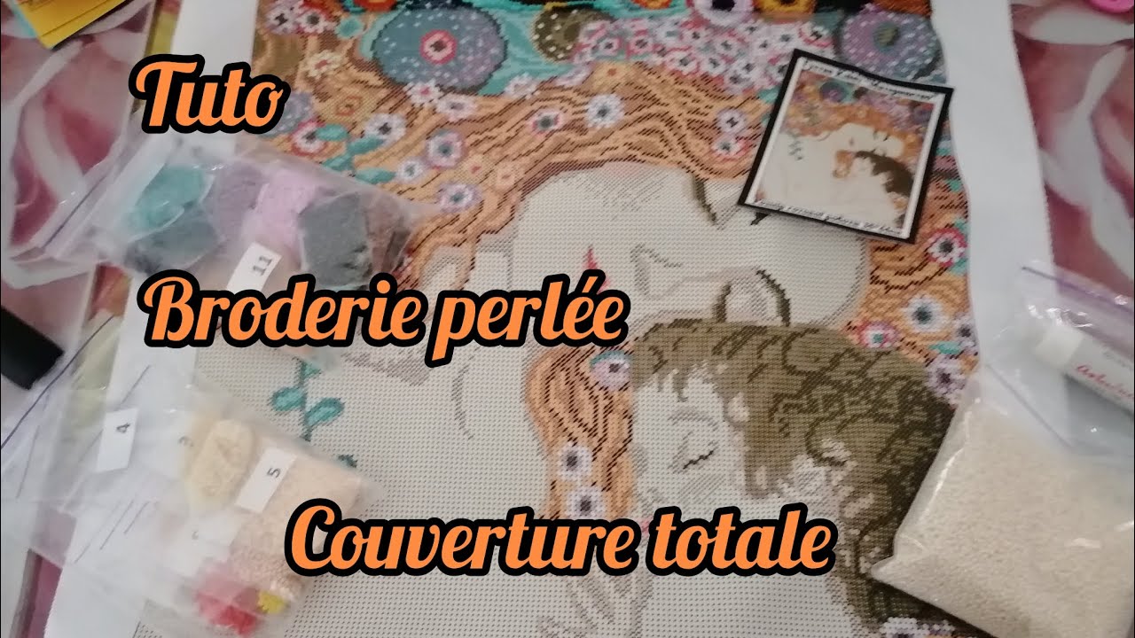 #tuto #broderieperlée, 🥰 couverture totale #pointdecroix #crossstitch #embroidery