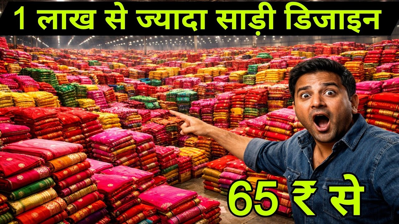 पूरे भारत में फेमस डिजाइनर साड़ी के महाराजा Saree Manufacturer in Surat | Saree Wholesale market