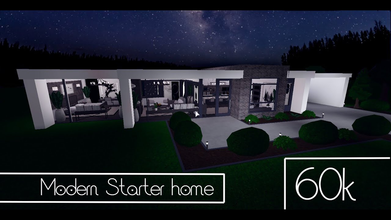 Modern Starter home 60k! (NO GAMEPASSES) | Bloxburg Roblox