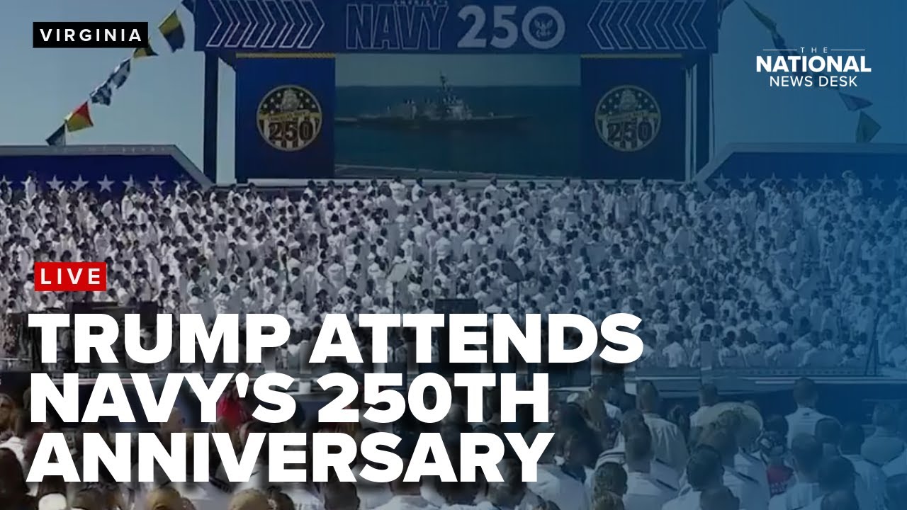 President Trump and the First Lady observe a Naval Sea Power demonstration in Norfolk, Virginia