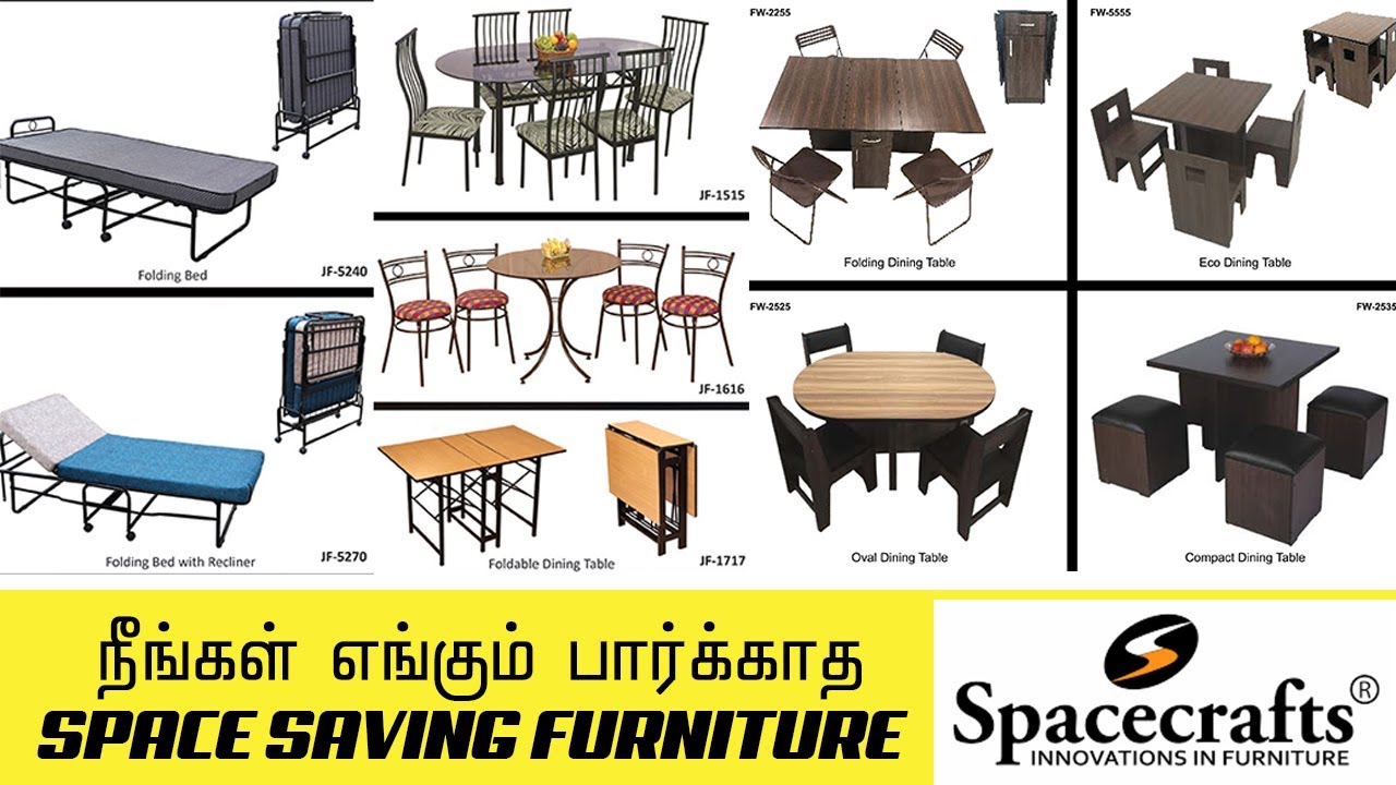முற்றிலும் புது விதமான Space Saving Furniture | Foldable Furniture | Foldable Dining Table