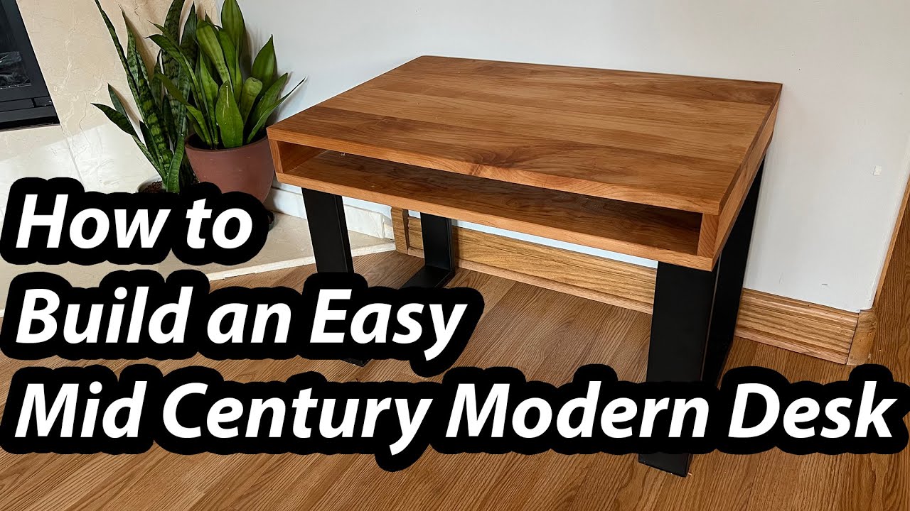 How to Build an Easy Mid Century Modern Kids Desk