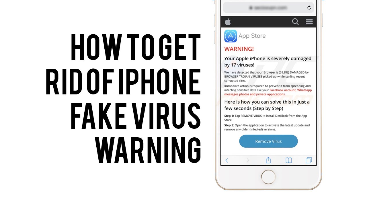 How to get rid of fake virus popup on iPhone 6