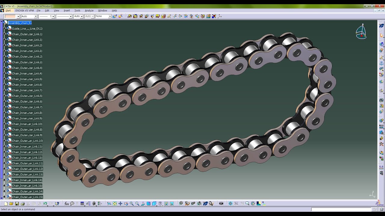 CATIA Chain Assembly DMU Kinematics