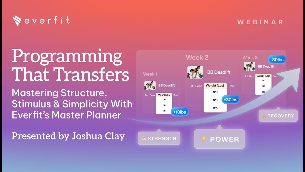 Everfit Academy x Josh Clay Present: Programming That Transfers
