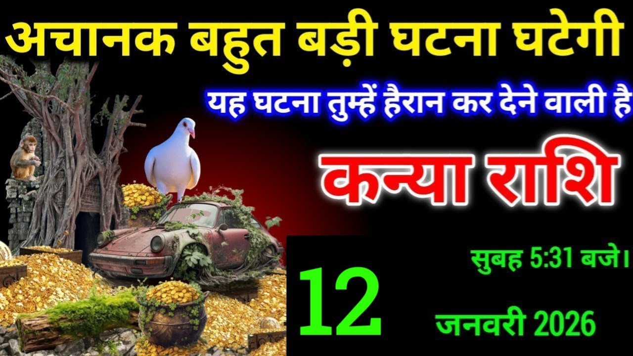 कन्या राशि - 12 जनवरी सुबह 5:31 बजे/ अचानक बहुत बड़ी घटना घटेगी/ यह घटना तुम्हें हैरान कर देने वाली,