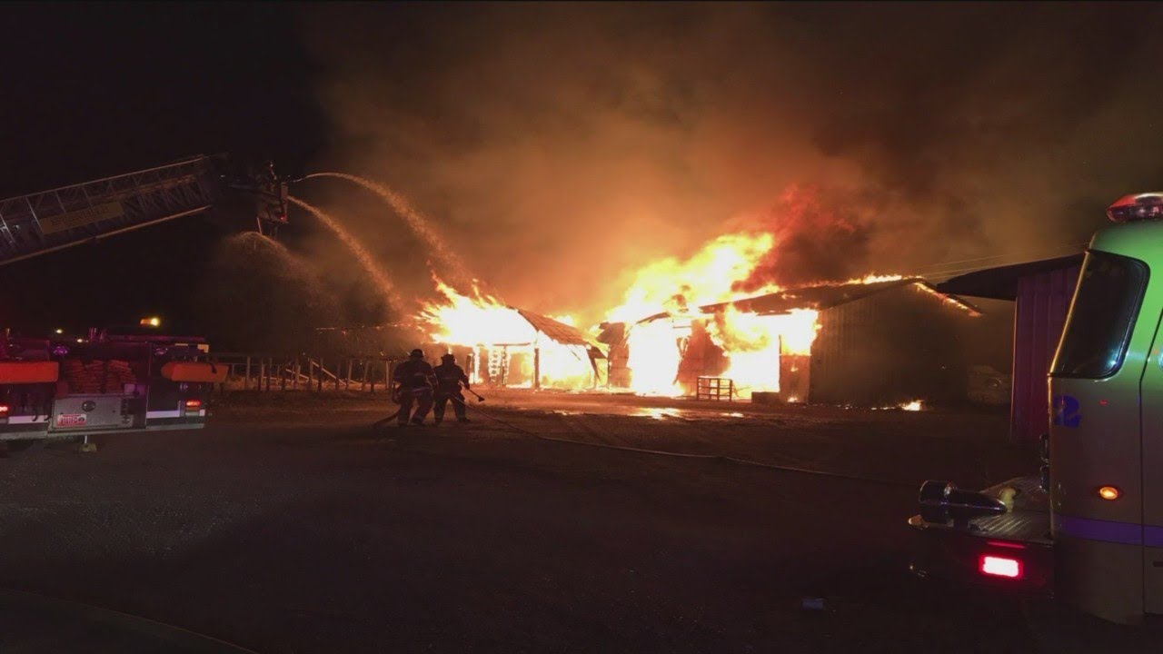 Fire at Old Sutherlands Lumber Yard