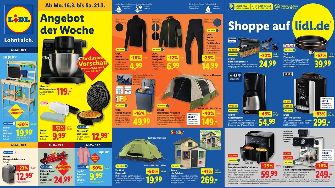 🔥 Lidl Prospekt ab 16.03.2026 | Garten, Haus & Technik im Check! TOP Angebote