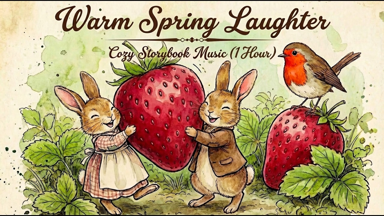 Warm Spring Laughter | Cozy Storybook Music(Relaxing Piano & Violin)