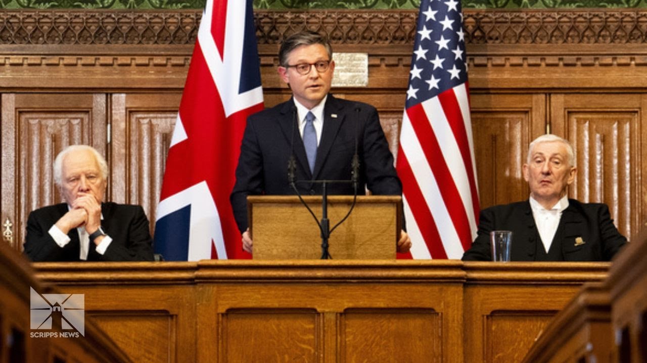 Johnson urges unity in first-ever US House speaker address to UK Parliament
