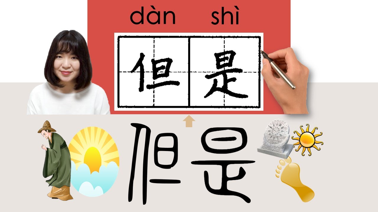 【NEW HSK2】//但是//danshi_(but)How to Pronounce/Memorize/Write Chinese Word/Character/Radical