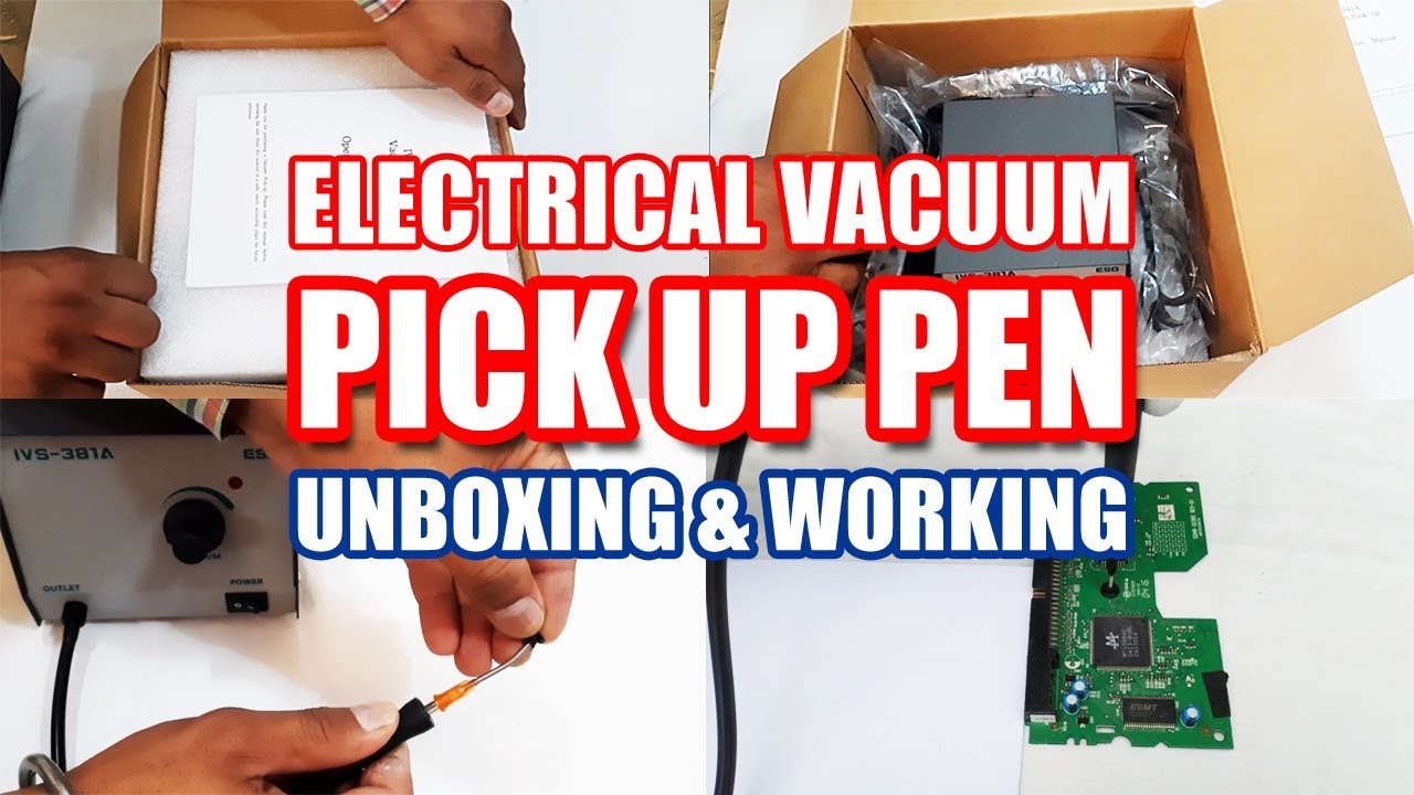 Unboxing and demo of Electric Vacuum Pickup Pen IVS381 - Order 9316134502 (Vacuum Pick up Tool)