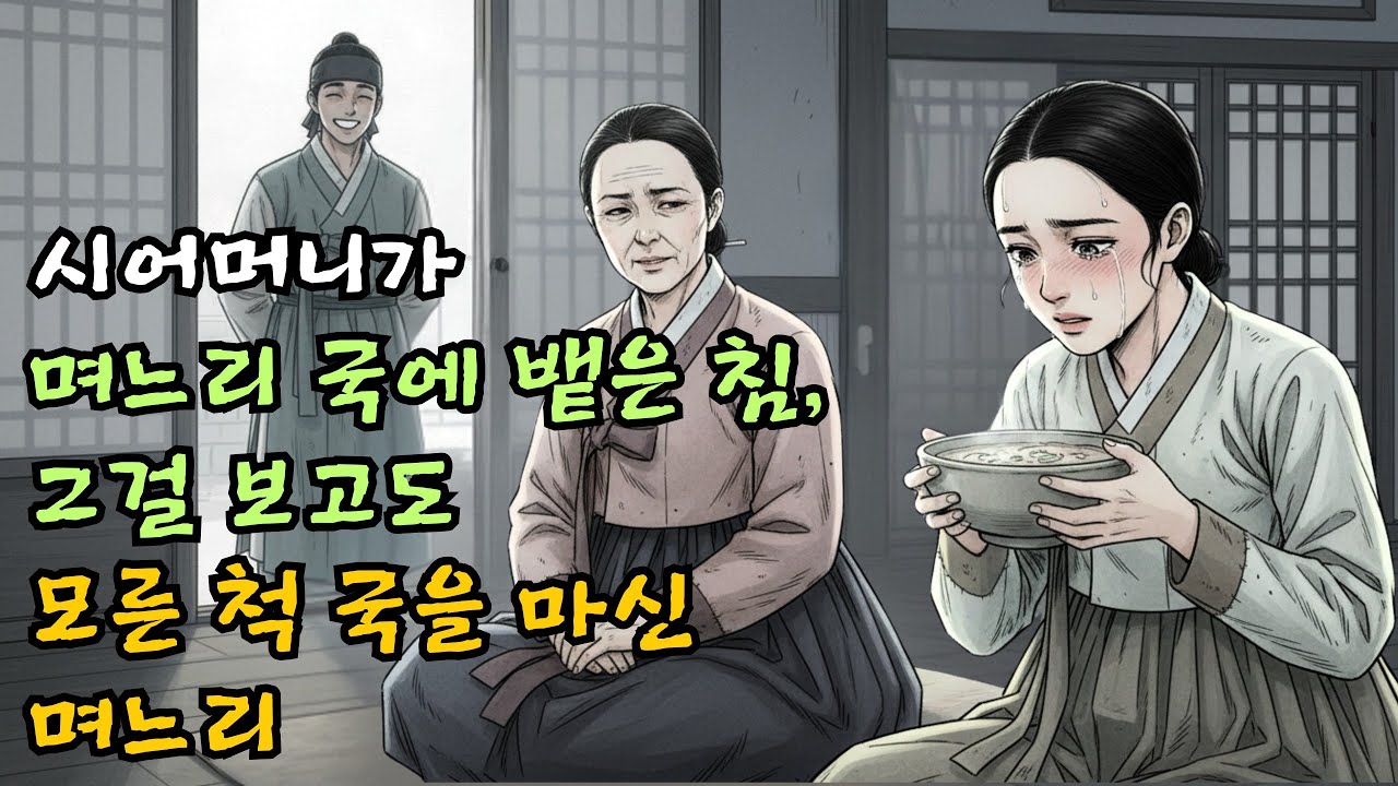 시어머니가 며느리 국에 뱉은 침, 그걸 보고도 모른 척 국을 마신 며느리| 야담·민담·전설·설화·옛날이야기·오디오북