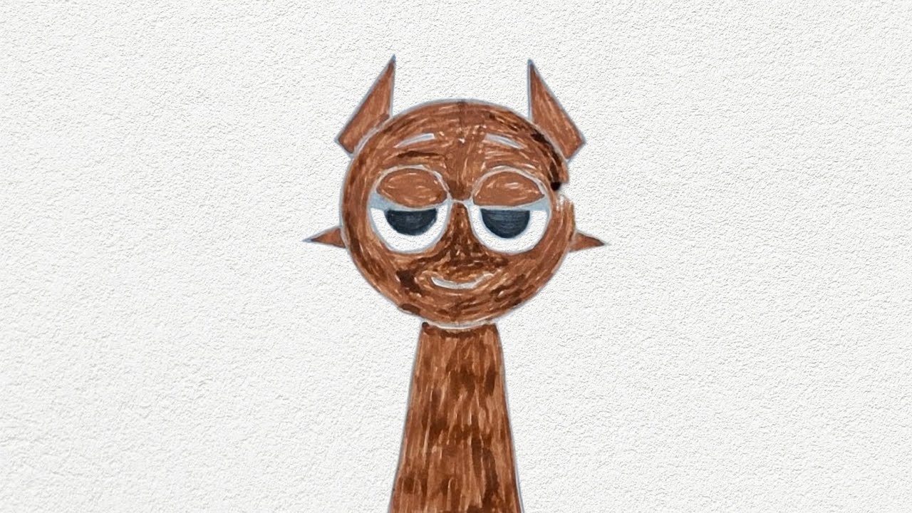 Brown Sprunki Drawing ✏️🤎✨ | Cute RainbowPictures Art