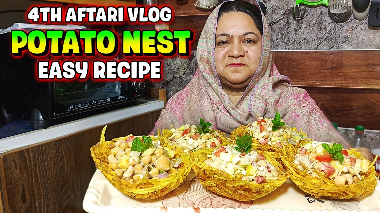 Potato Nests With Chana Chaat || Potato Nest Easy Recipe || Potato Nest