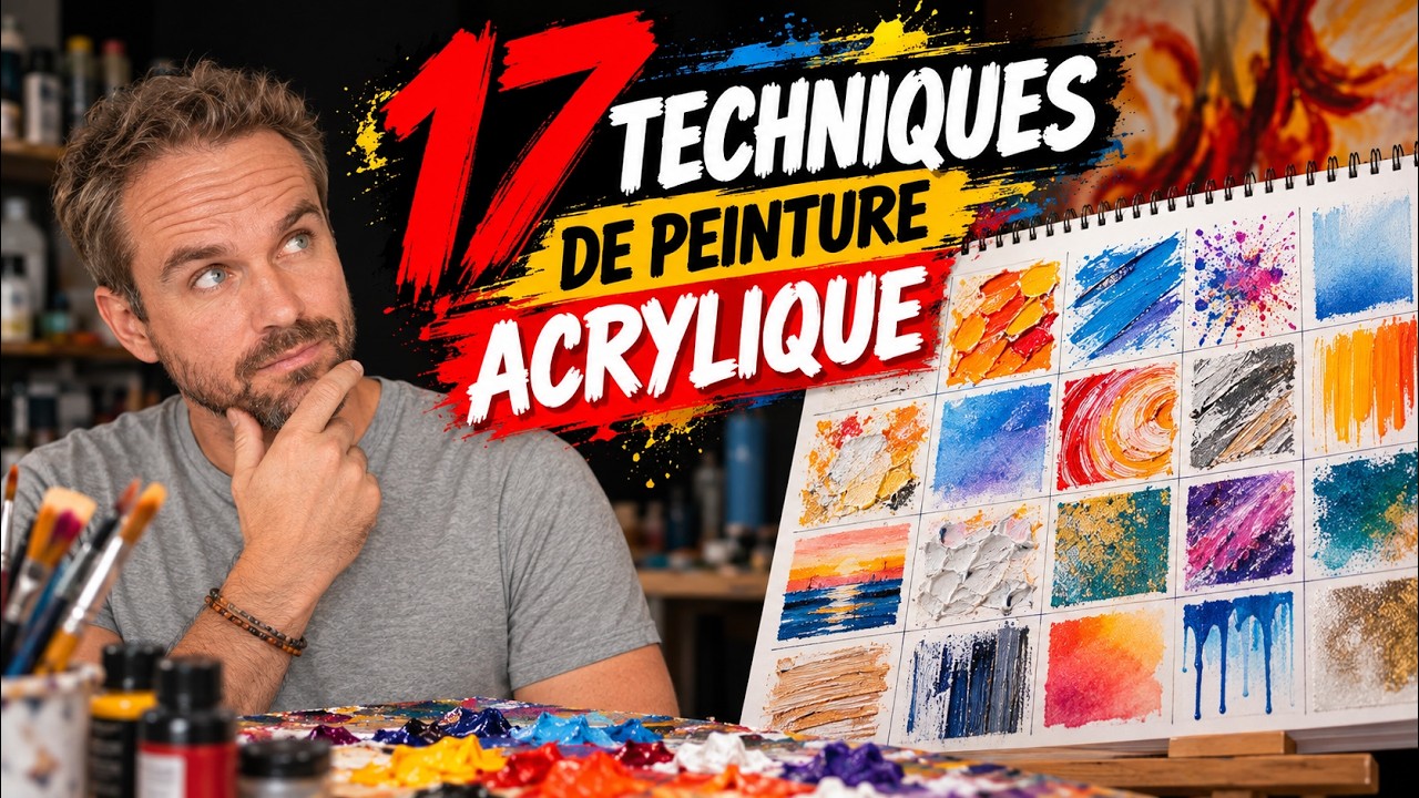 17 TECHNIQUES de PEINTURE ACRYLIQUE
