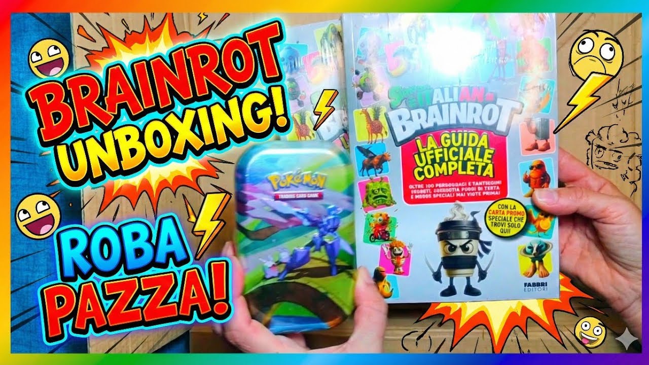 🤩 Unboxing a SORPRESA! 📚🐉 Skifidol Italian Brainrot + Tin Box Pokémon | Che Spasso! #brainrotitalia