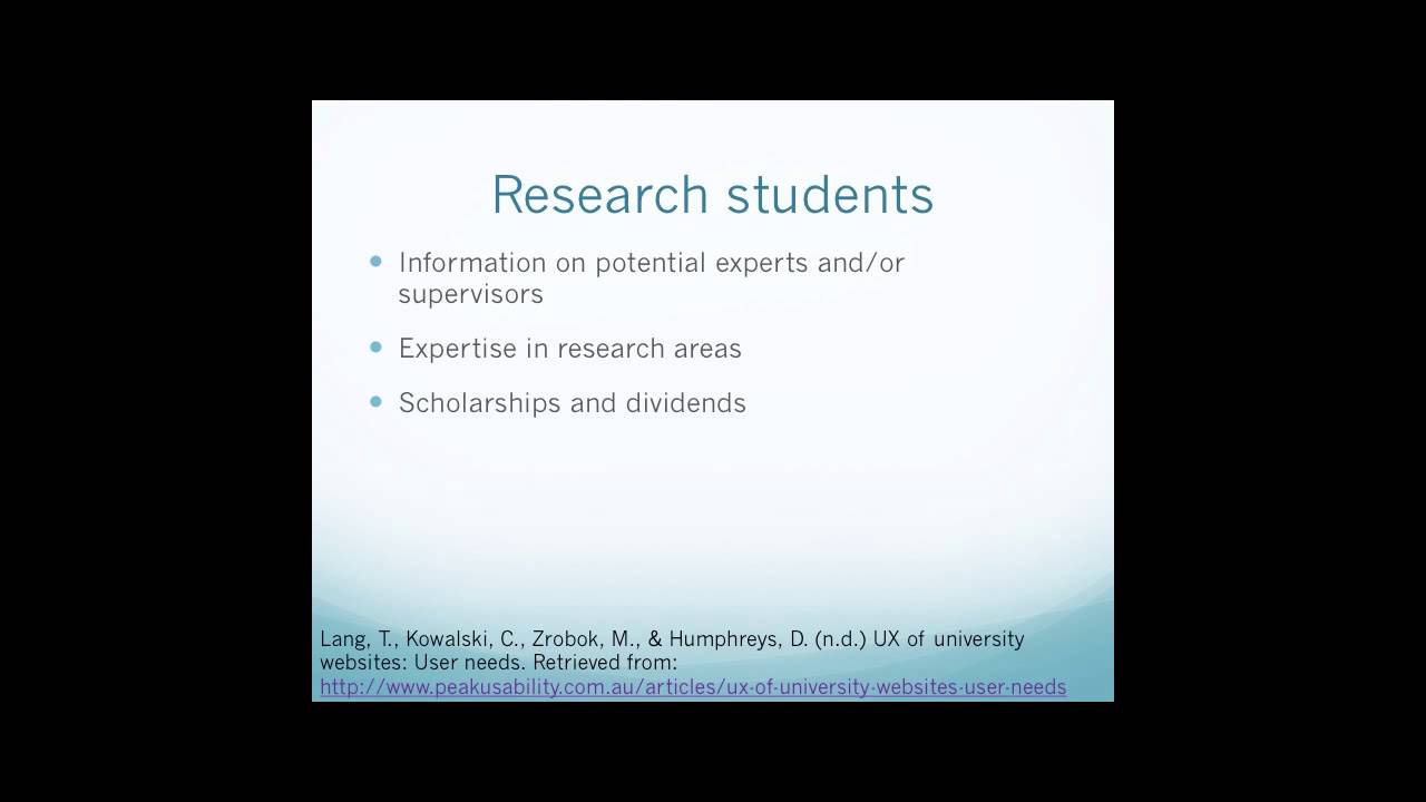 What do University Students want from their University website?