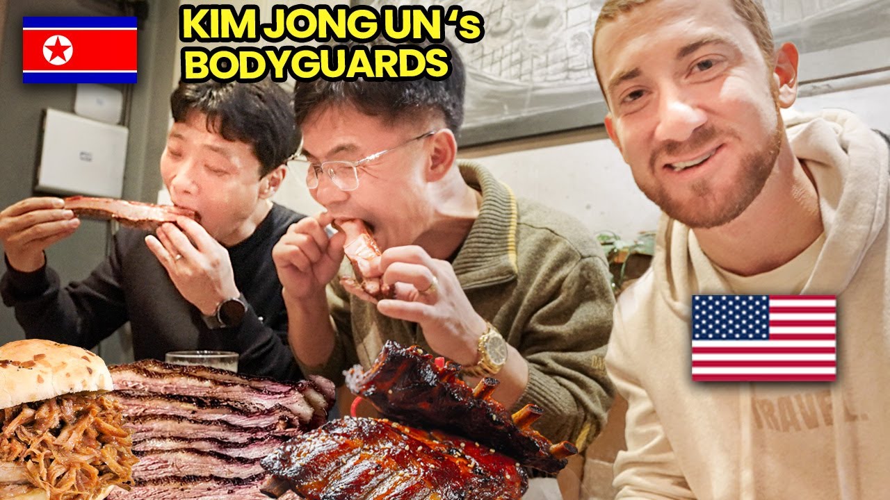 Kim Jong Un's Bodyguards try American BBQ for the First Time | Ep.5 | NK Guys