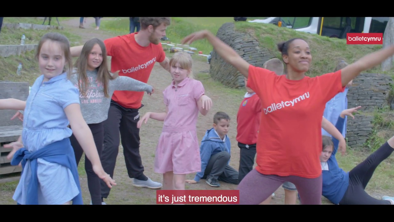 Ballet Cymru working with Aberbargoed Primary and Ysgol Bro Sannan at Parc Cwm Darran.