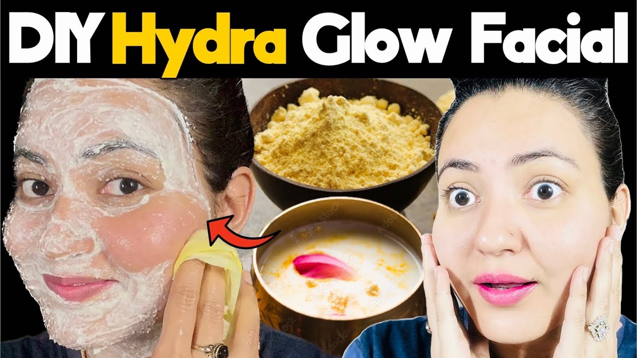 DIY *GLOWING HYDRA FACIAL (2.0)* पार्लर Facial से 20 गुना Glow और निखार सिर्फ एक बार mein💕