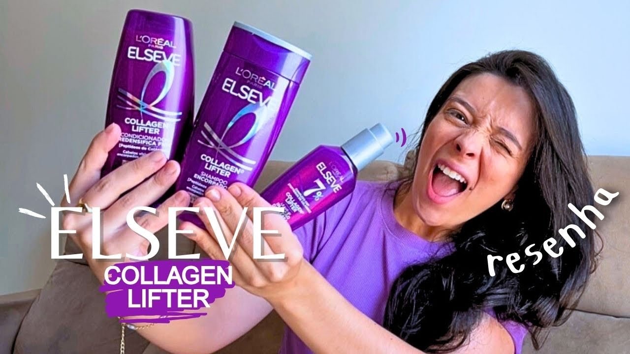 resenha LOREAL ELSEVE - COLLAGEN LIFTER { shampoo + condicionador + Leave-in } 🫧✨
