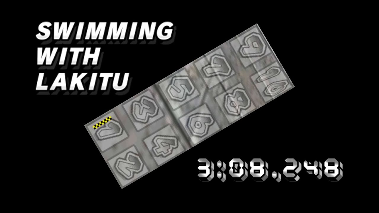 【MKW CT】Swimming with Lakitu(Time Trial route) - 3:08.248