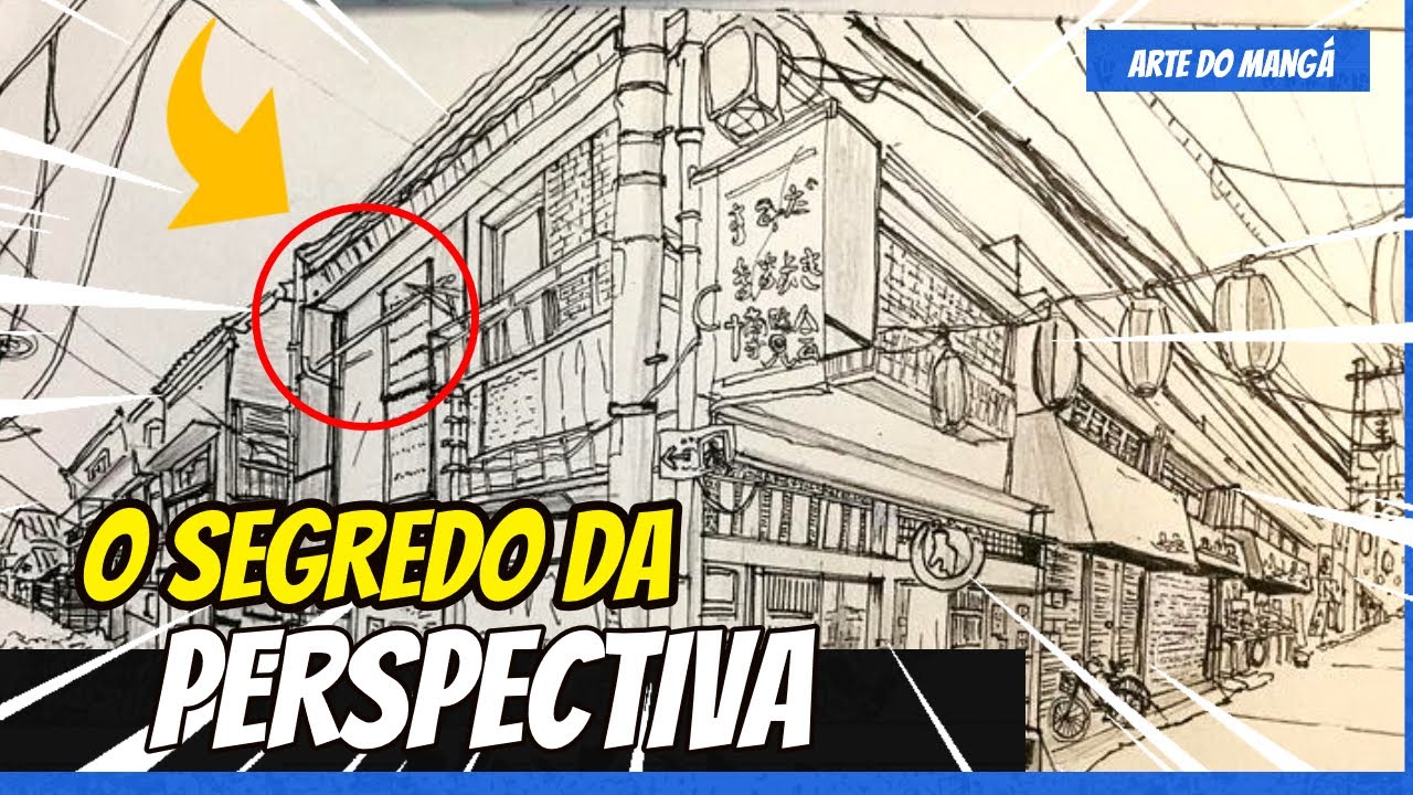 O SEGREDO! Desenhe qualquer coisa em PERSPECTIVA ( Passo a passo)