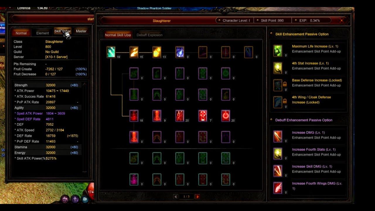 How to reset 3rd and 4th skill tree in mu online