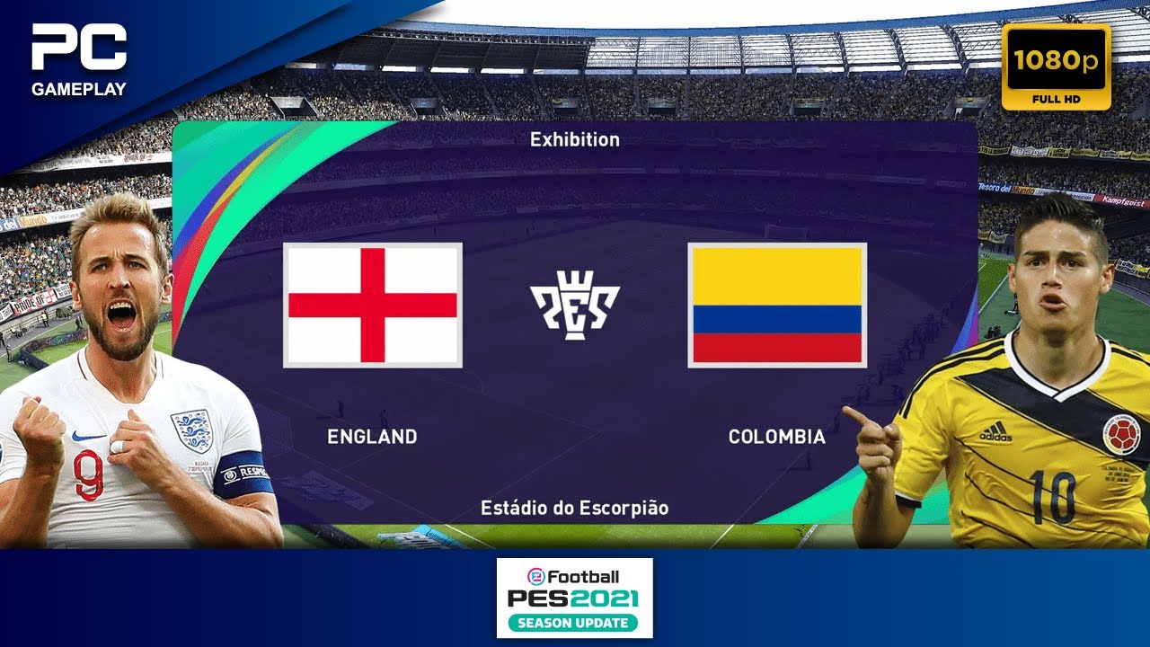 PES 21 | England vs Colombia | PC Gameplay | 1080p HD