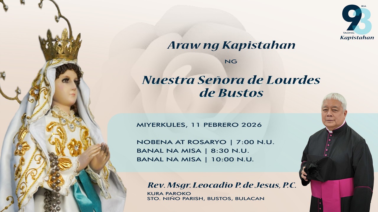 Banal na Misa | 11 Pebrero 2026, 10:00 N.U.