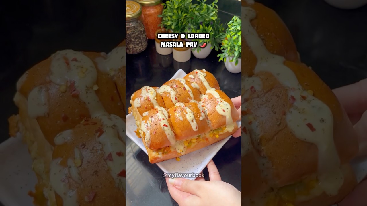 Trending Cheesy Loaded Masala Pav 