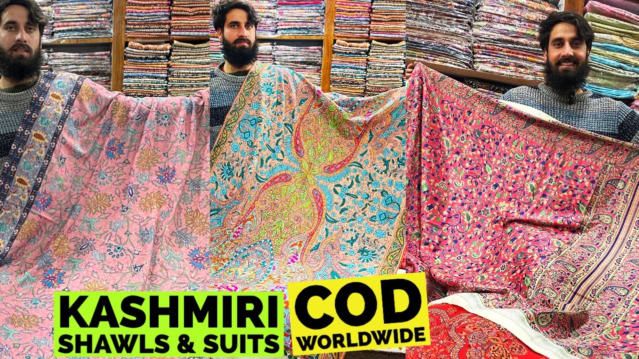 Kashmiri Pashmina Shawls, Phirans, Suits, Kurtis, Kaftans, Magic Carpets, Bags at KG Arts & Crafts.