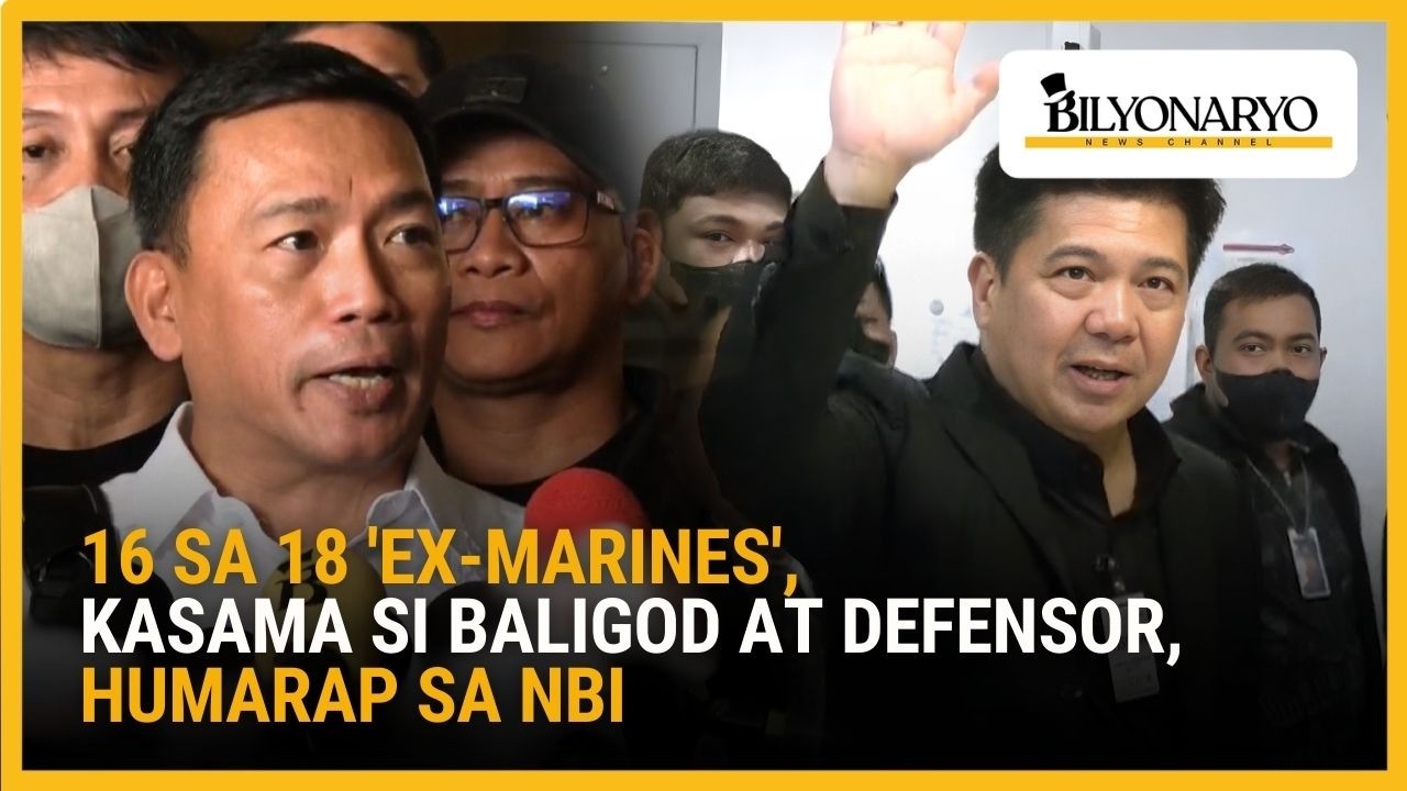 16 sa 18 'ex-marines', kasama si Baligod at Defensor, humarap sa NBI | Agenda
