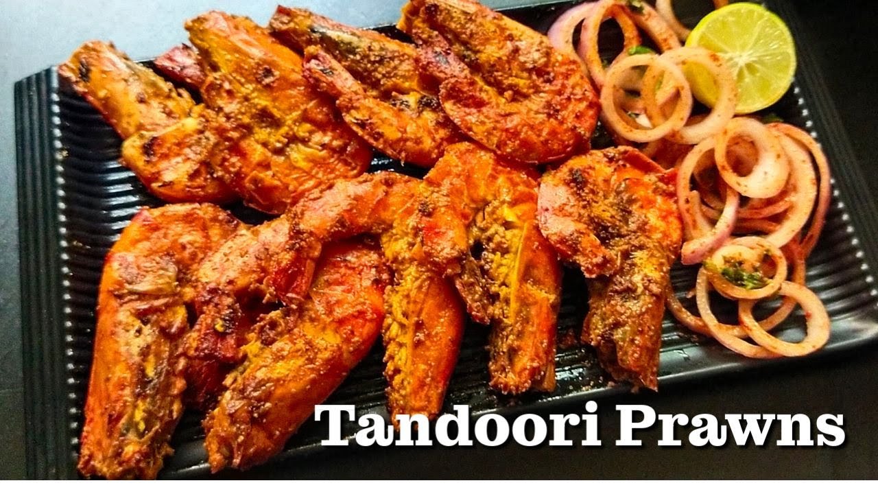Tandoori Prawns Recipe | Smoked Tandoori Prawns | Tandoori Shrimps | No Oven Tandoori Tiger Prawns