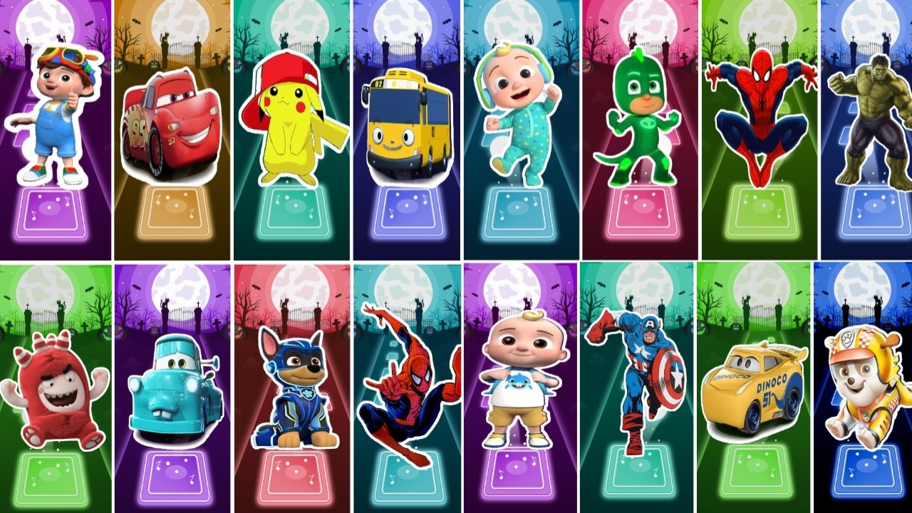 BUS EATER 🆚 EXTRA SLIDE 🆚 SKIBIDI TOILET 🆚 HOUSE HEAD 🆚 ODDBODS | Tiles Hop EDM Rush!