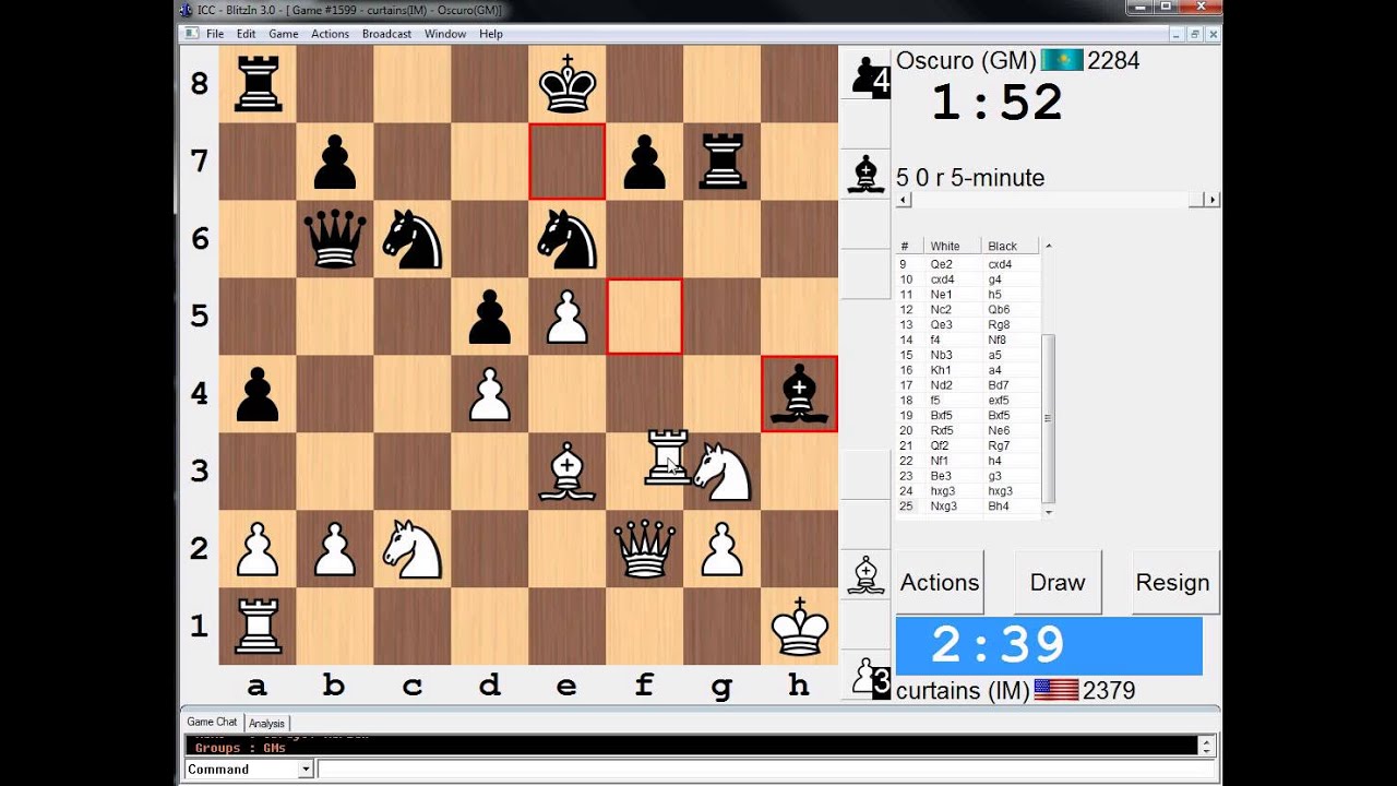 5 minute chess #162: IM Greg Shahade vs GM Nurlan Ibrayev - French Defense