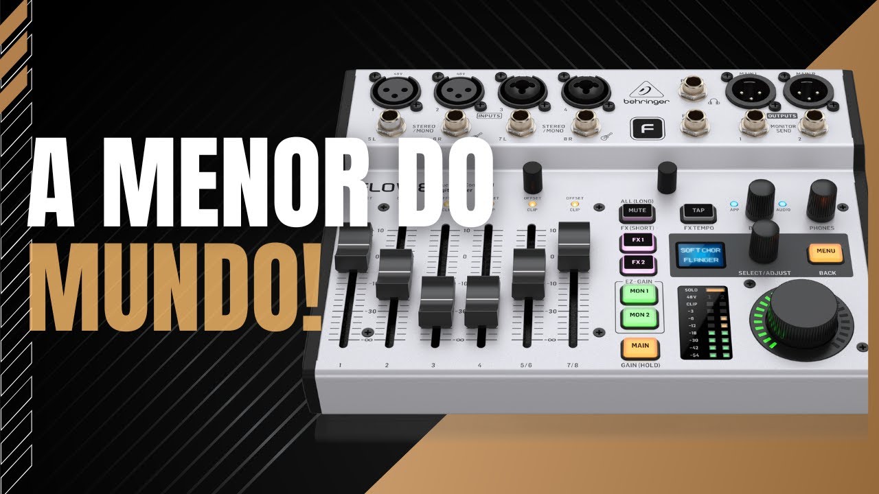 Unboxing e Apresentação da Mesa de Som Digital Behringer Flow 8