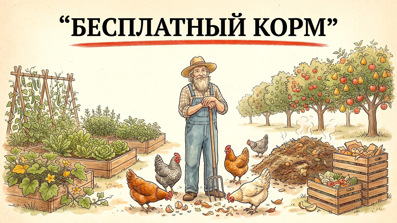 Бесплатный корм для кур круглый год: метод 3 систем для самодостаточной жизни