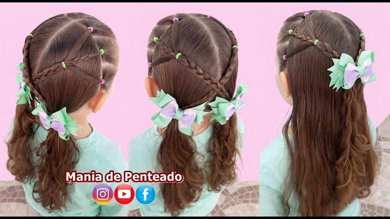 2 em 1 Penteados Rápidos e Fáceis para Meninas | 2 in 1 Quick and Easy Hairstyles for Girls